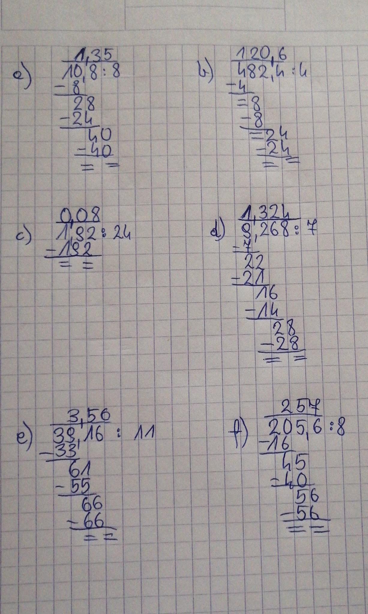 12. Oblicz pisemnie a) 1,08 0,8 b) 4,8240,04 c) 0,192 2,4 d) 0,9268