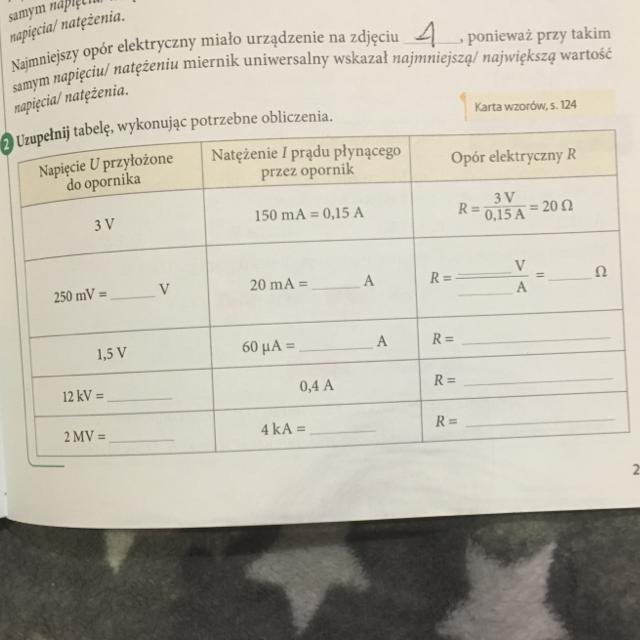Uzupełnij tabele wykonując potrzebne obliczenia Daje naj Brainly.pl