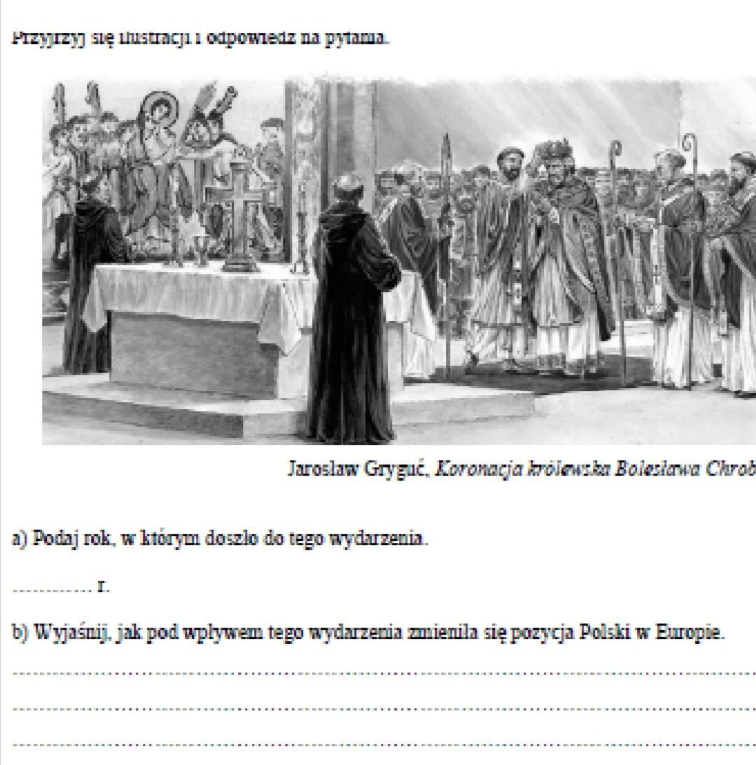 Przyjrzyj się ilustracji i odpowiedz na pytania a) podaj rok w którym