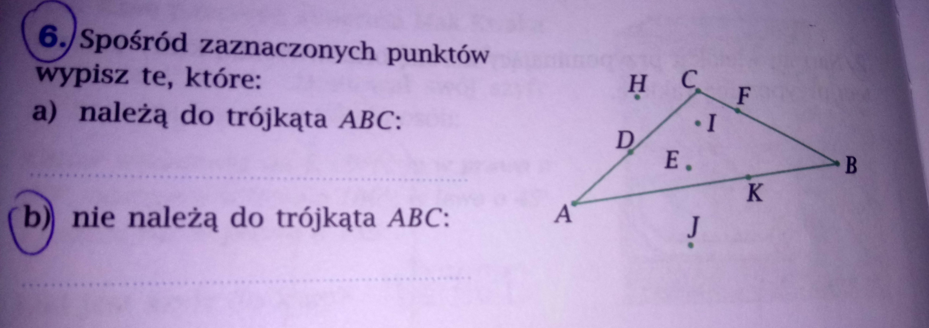 Zadanie w załączniku spośród zaznaczonych punktów wypisz te które