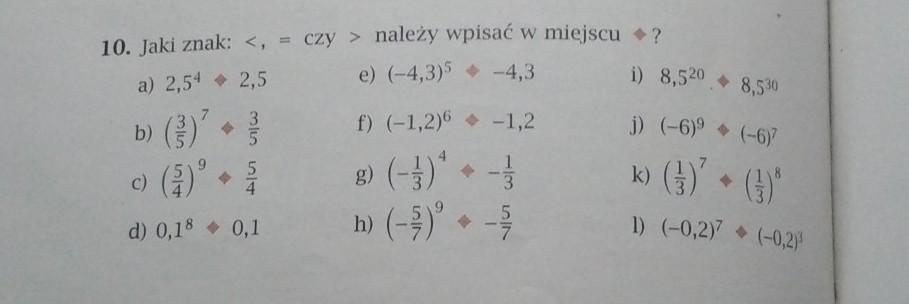 10. Jaki znak należy wpisać w miejscu ⬜przykłady w załączniku Brainly.pl