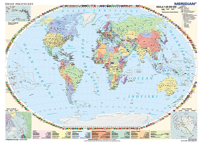 Mapa z zaznaczonymi; państwami i stolicami Europy, z zaznaczonymi