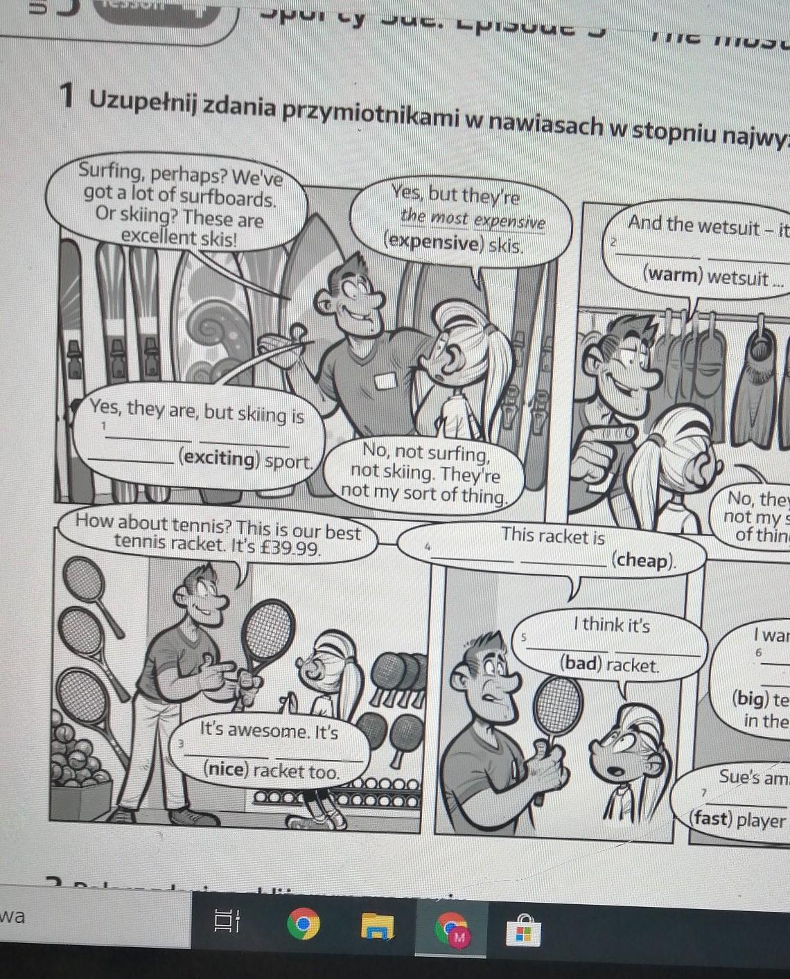 Uzupełnij Zdania Przymiotnikami W Stopniu Najwyższym Superlative