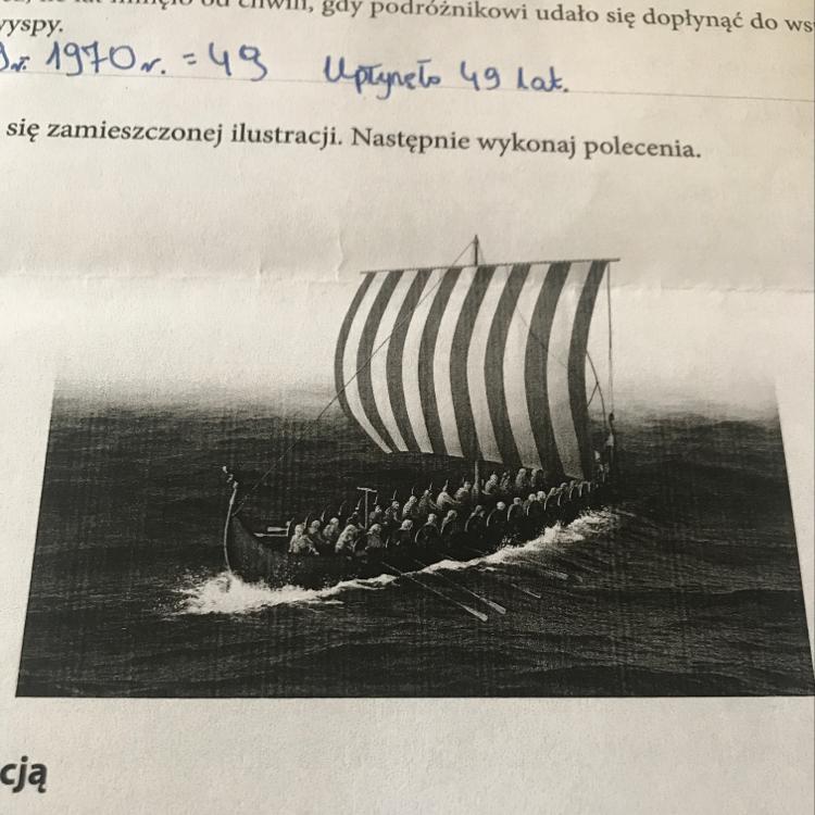 Praca z ilustracją a) Podaj nazwę okrętu widocznego na rycinie. b