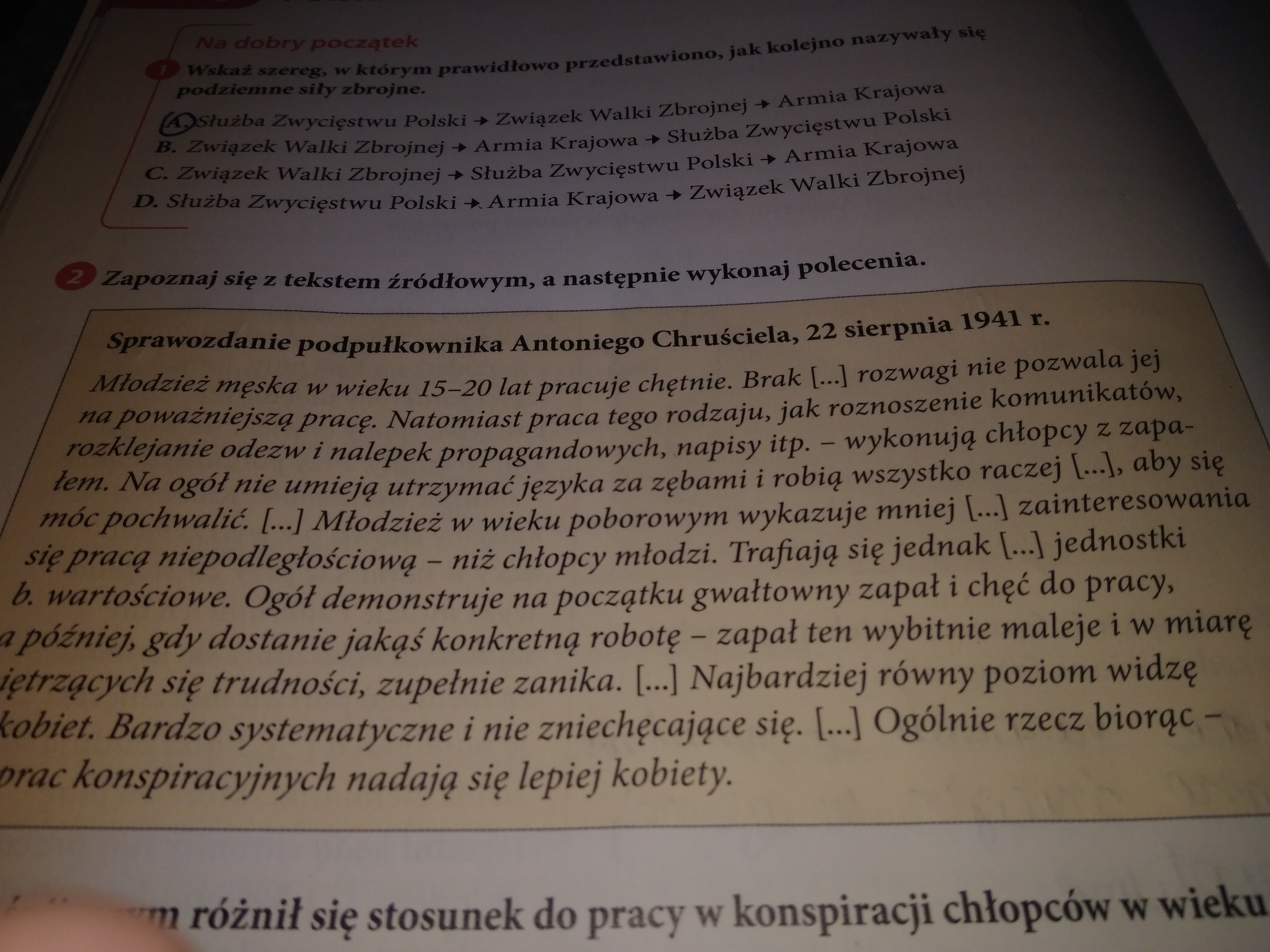 zapoznaj się z tekstem źródłowym a następnie wykonaj polecenia a