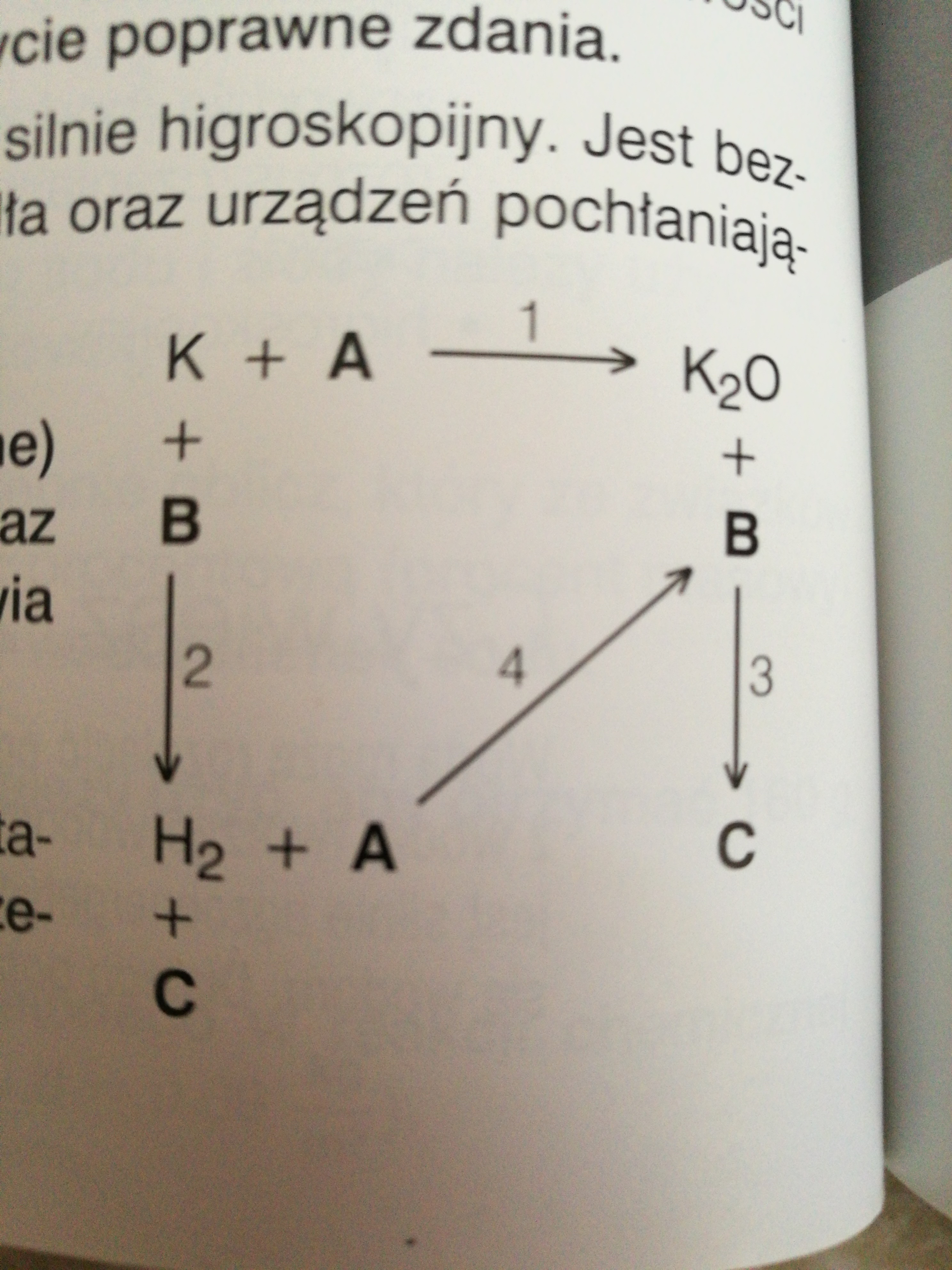 Napisz wzory (lub symbole chemiczne) i nazwy substancji oznaczonych