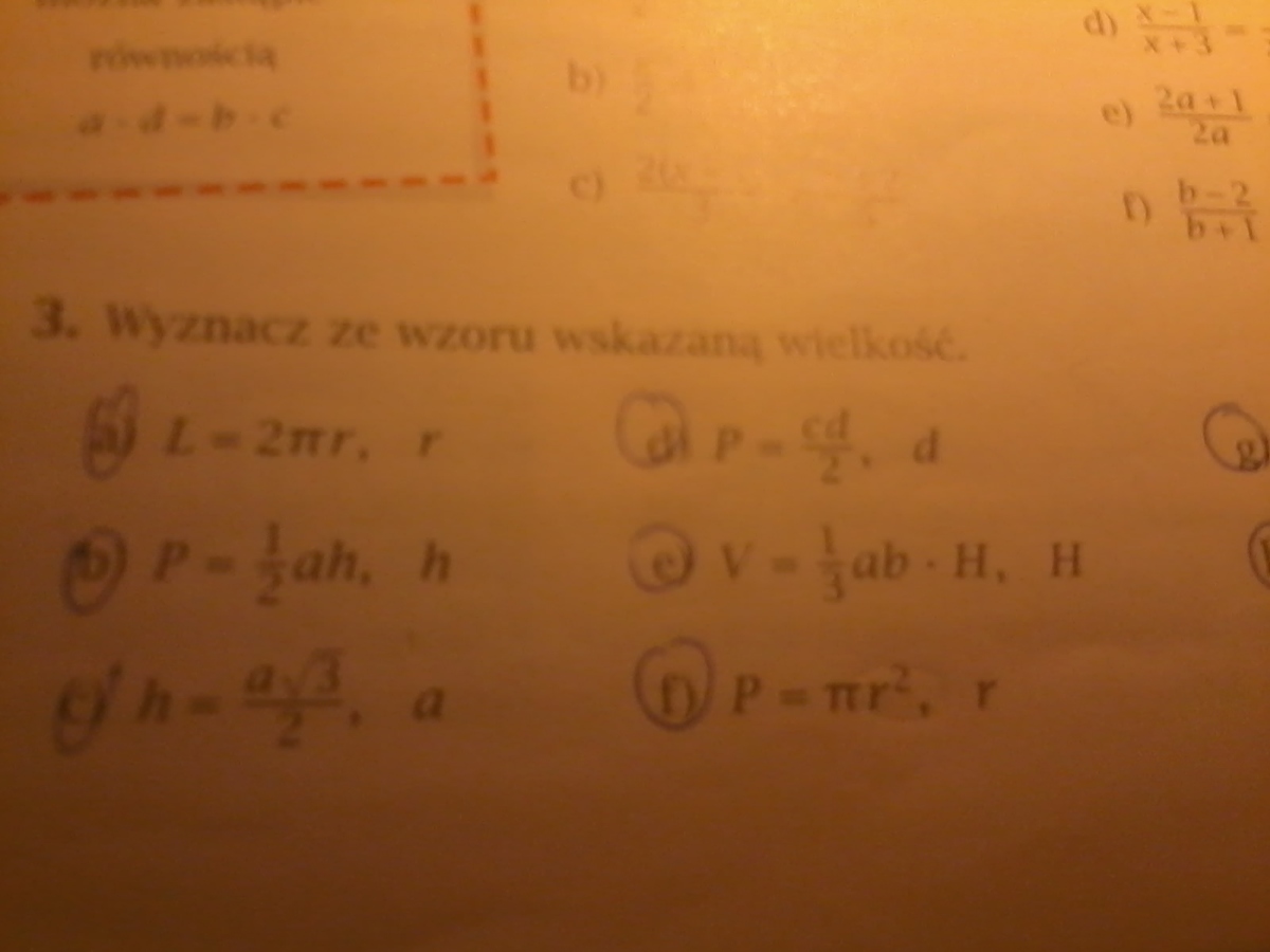 wyznacz ze wzoru wskazaną wielkość daje naj ) Brainly.pl
