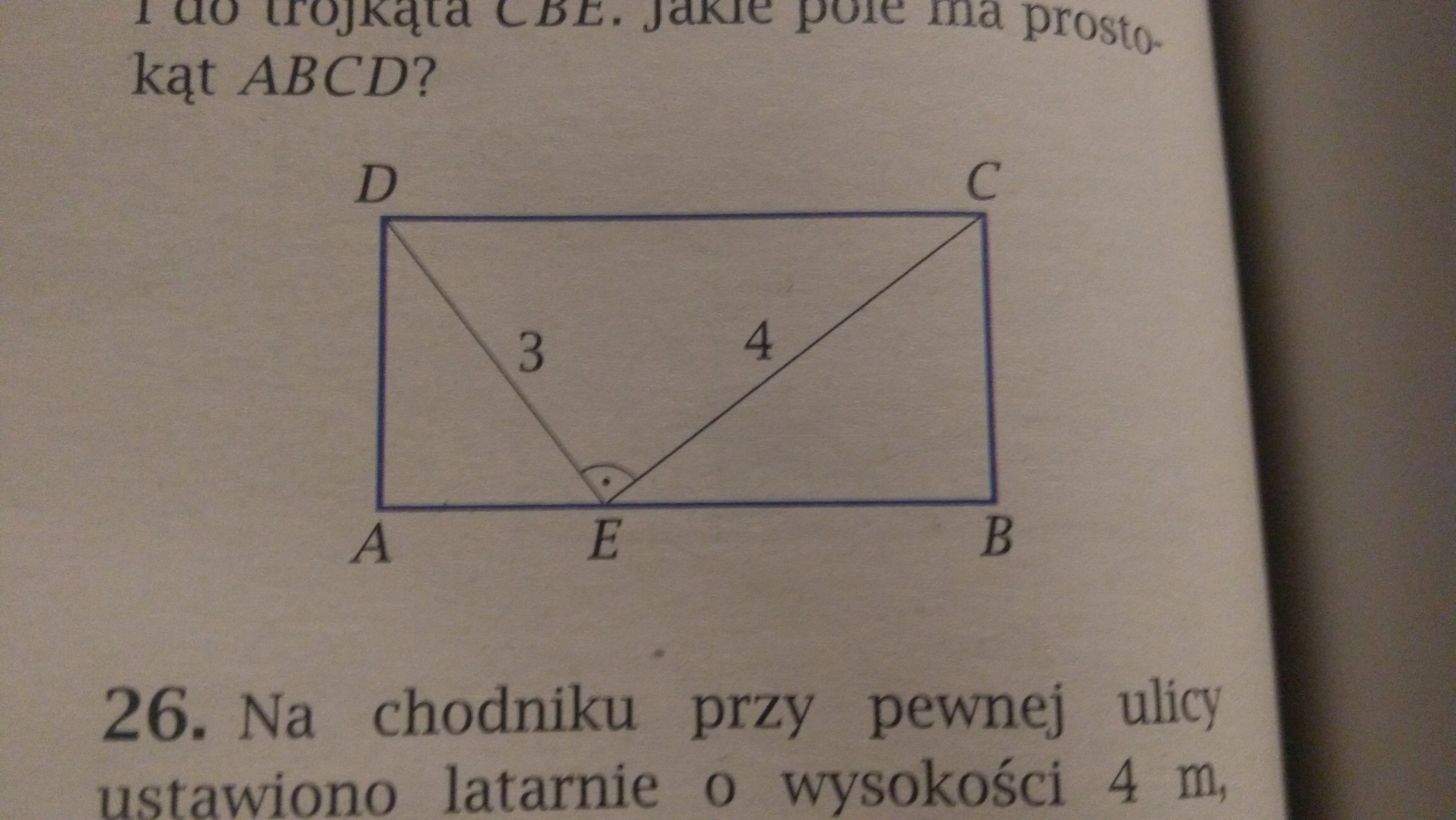 Czworokąt ABCD na rysunku poniżej jest prostokątem. Uzasadnij, że