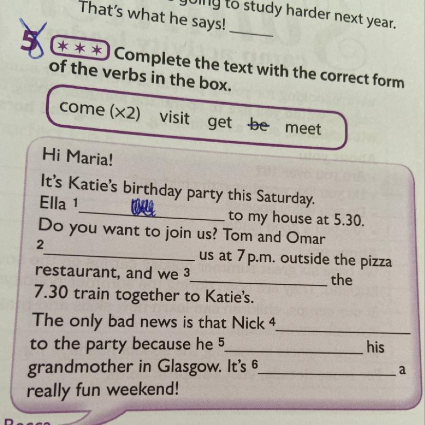 Complete the text with the correct form of the verbs in the box. come