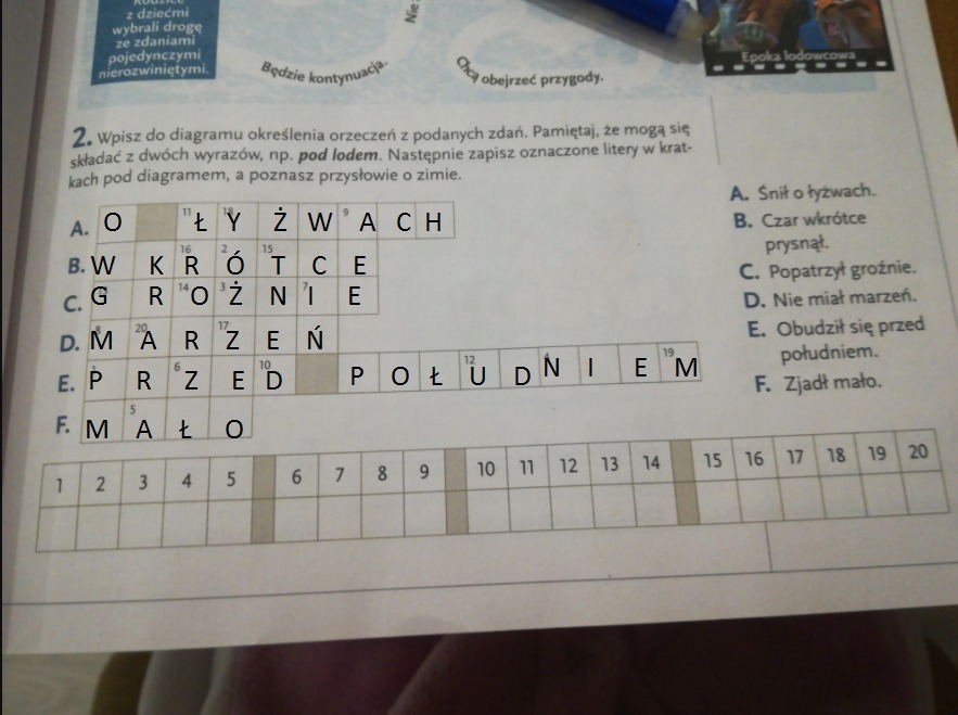 Proszę o pomoc w zadaniu w zeszycie ćwiczeń klasy 4 słowa z uśmiechem 2