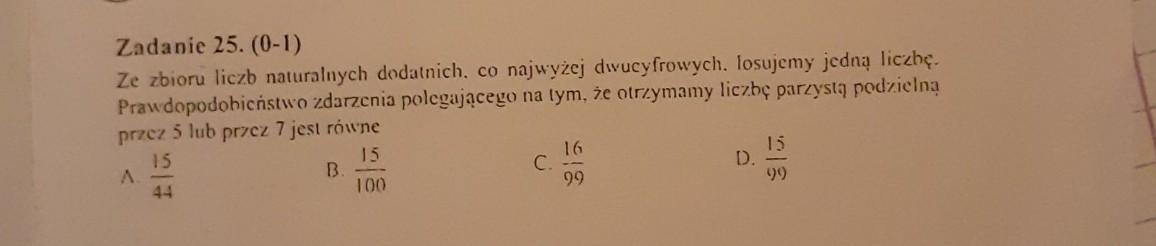 Ze zbioru liczb naturalnych dodatnich, co najwyżej dwucyfrowych