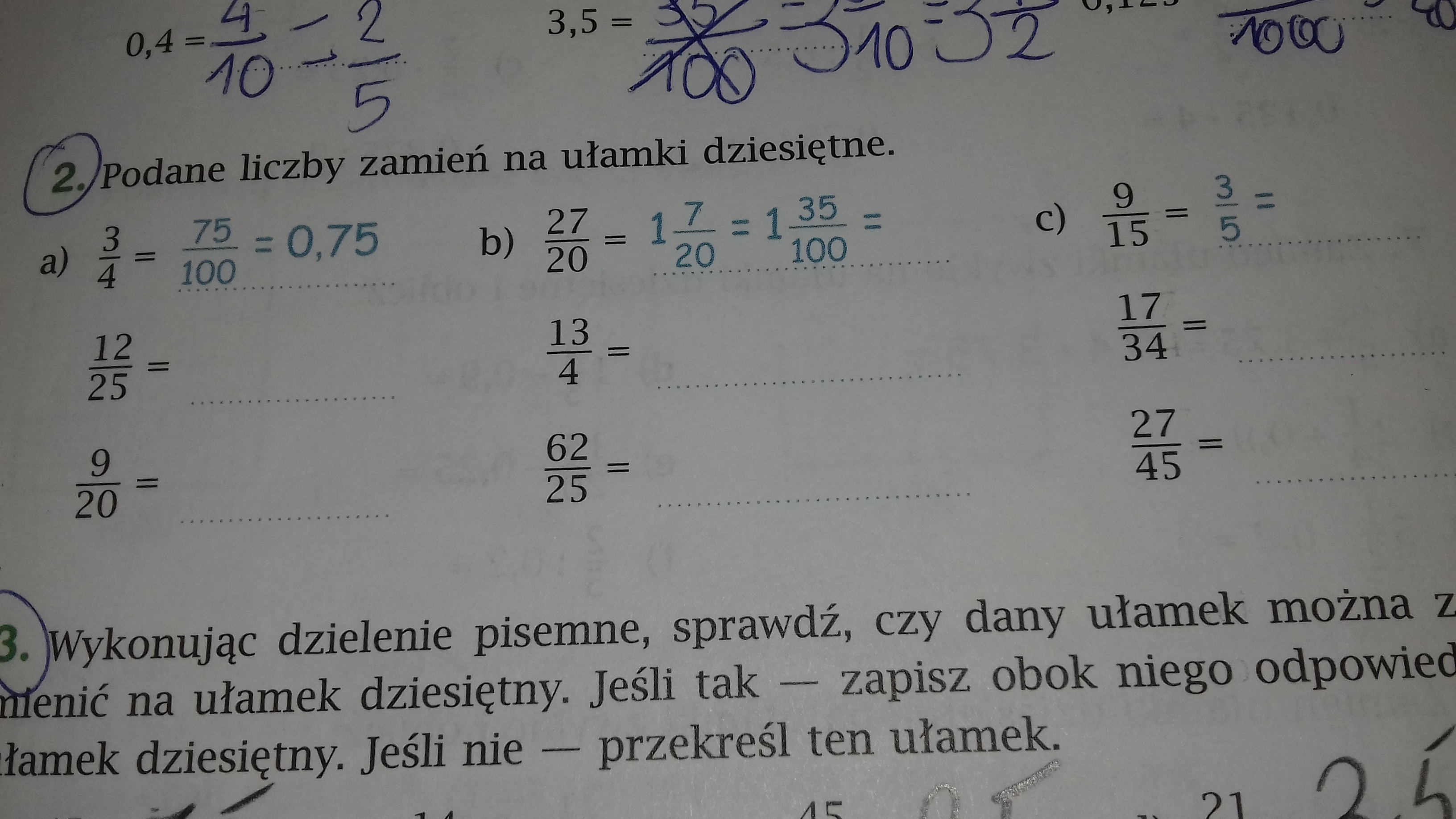 Podane Liczby Zamień Na Ułamki Dziesiętne
