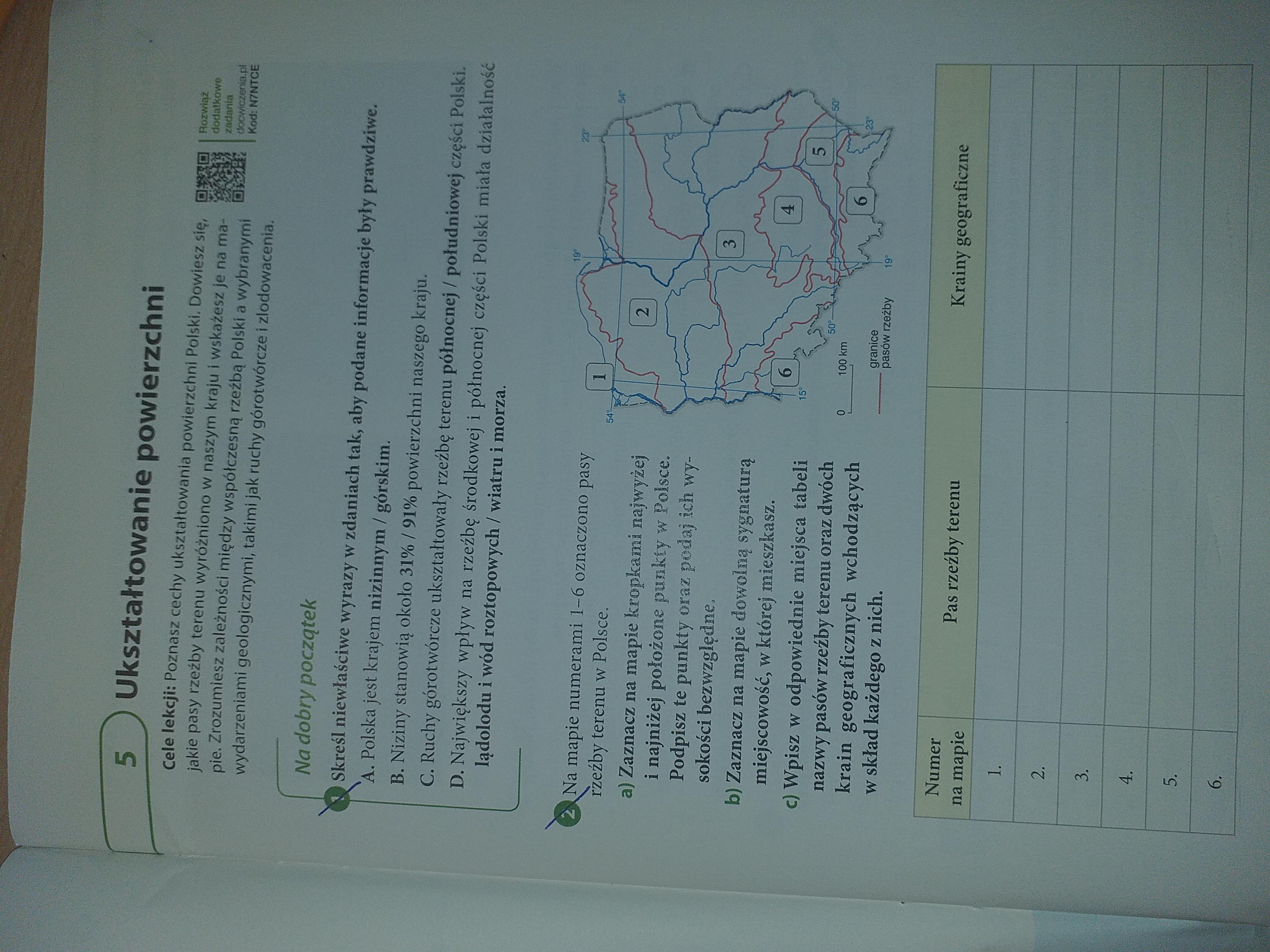Geografia klasa 7 "Ukrztałtowanie powierzchni" Brainly.pl