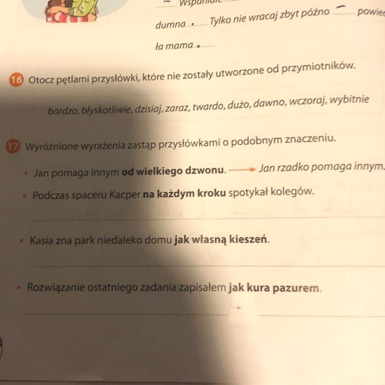 Otocz Pętlami Przysłówki Które Nie Zostały Utworzone Od Przymiotników