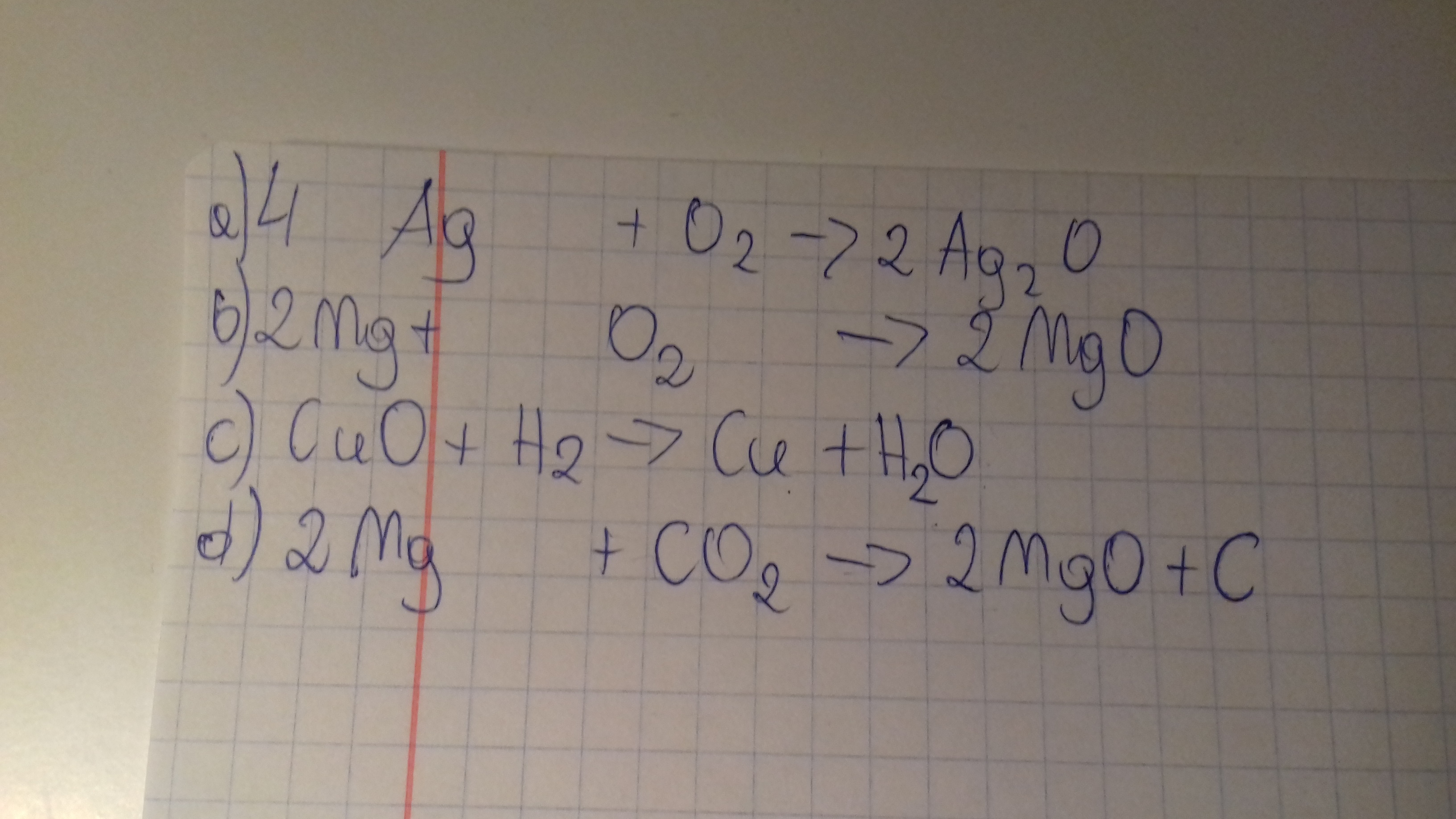 Uzupełnij równania reakcji chemicznych, wpisując odpowiedni symbol