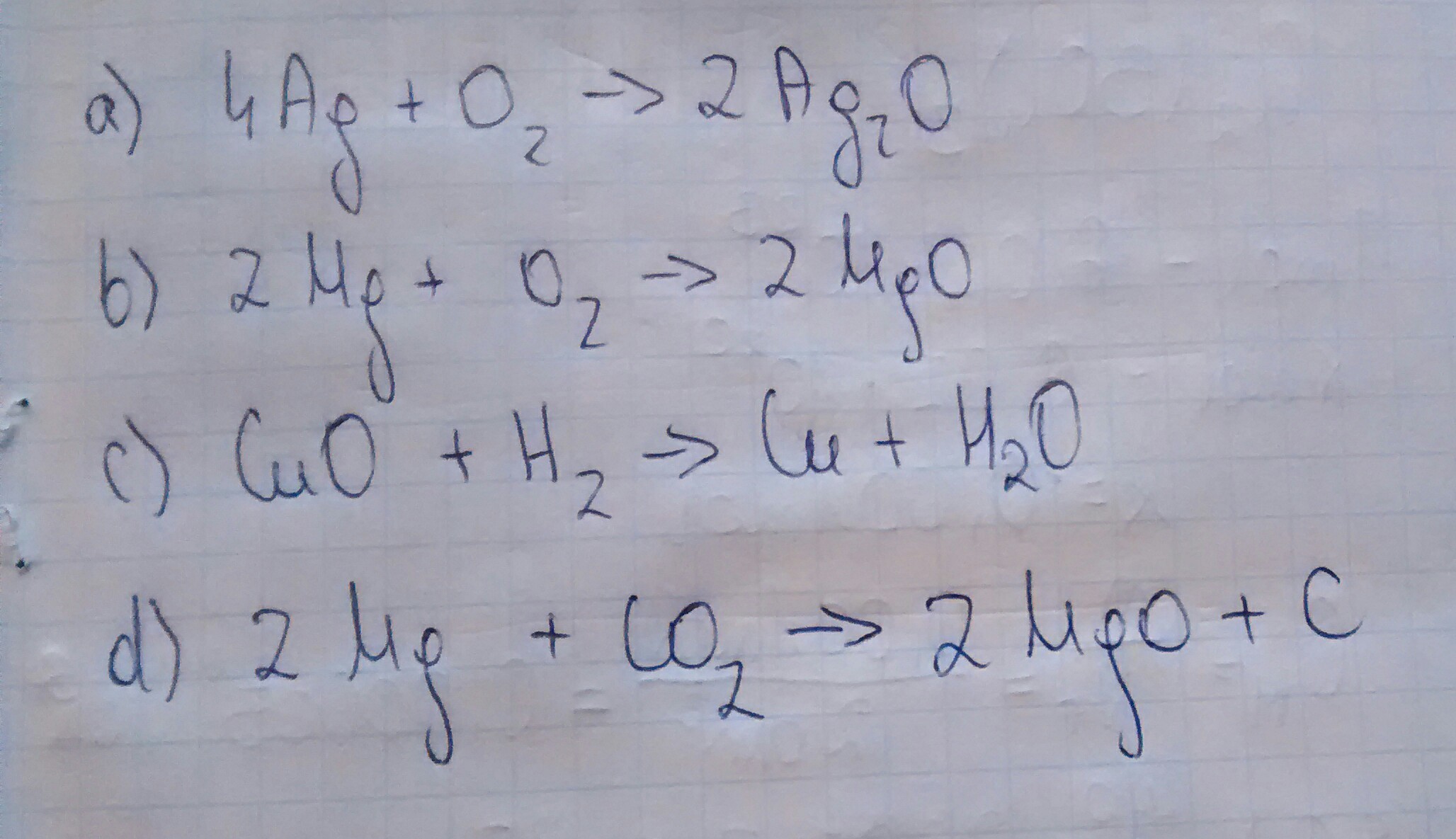 Uzupełnij równania reakcji chemicznych, wpisując odpowiedni symbol