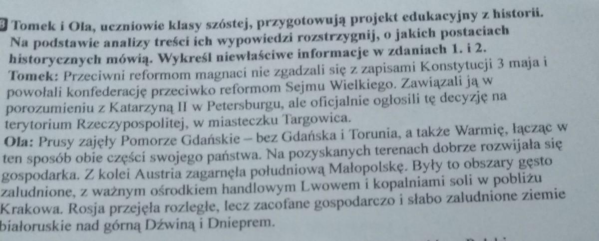 Wybierz poprawne dokończenie zdań.1.Główną przyczyną przystąpienia