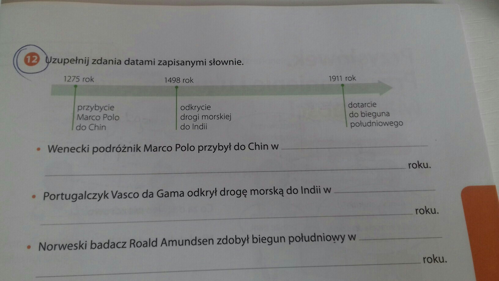 uzupełnij zdania datami zapisanymi słownie. Proszę na jutro!!! Brainly.pl
