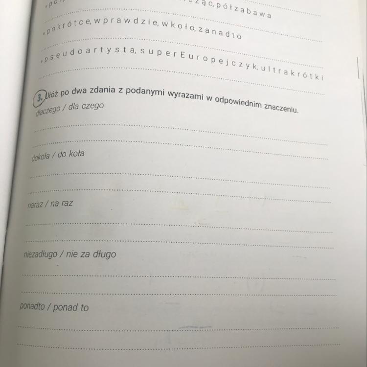 Ułóż po dwa zdania z podanymi wyrazami w odpowiednim znaczeniu. Plisss