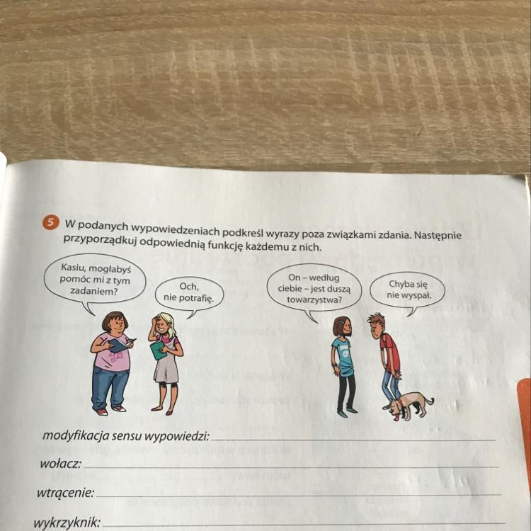 w podanych wypowiedzeniach podkreśl wyrazy poza związkami zdania