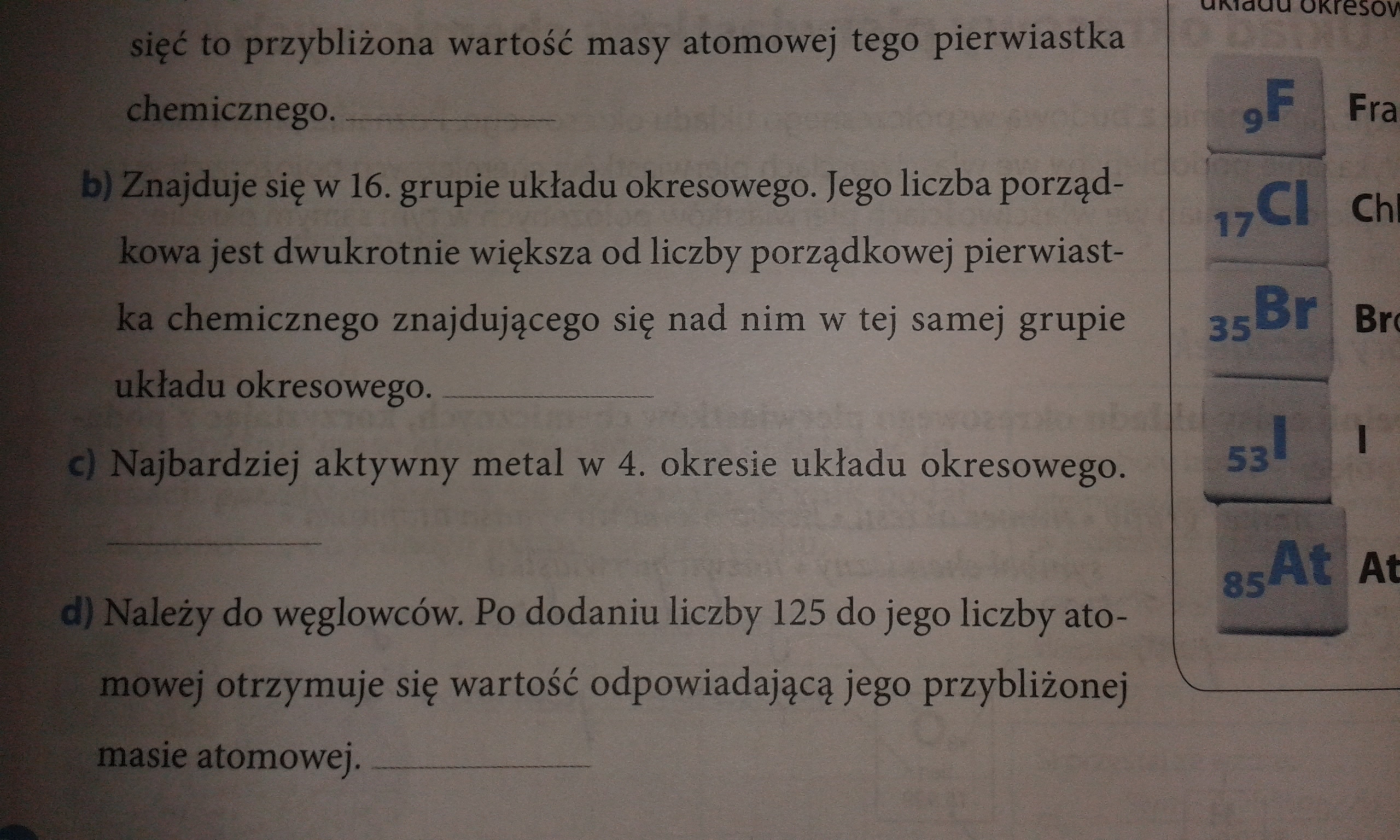 Rozpoznaj Opisany Pierwiastek Chemiczny I Podaj Jego Symbol - question