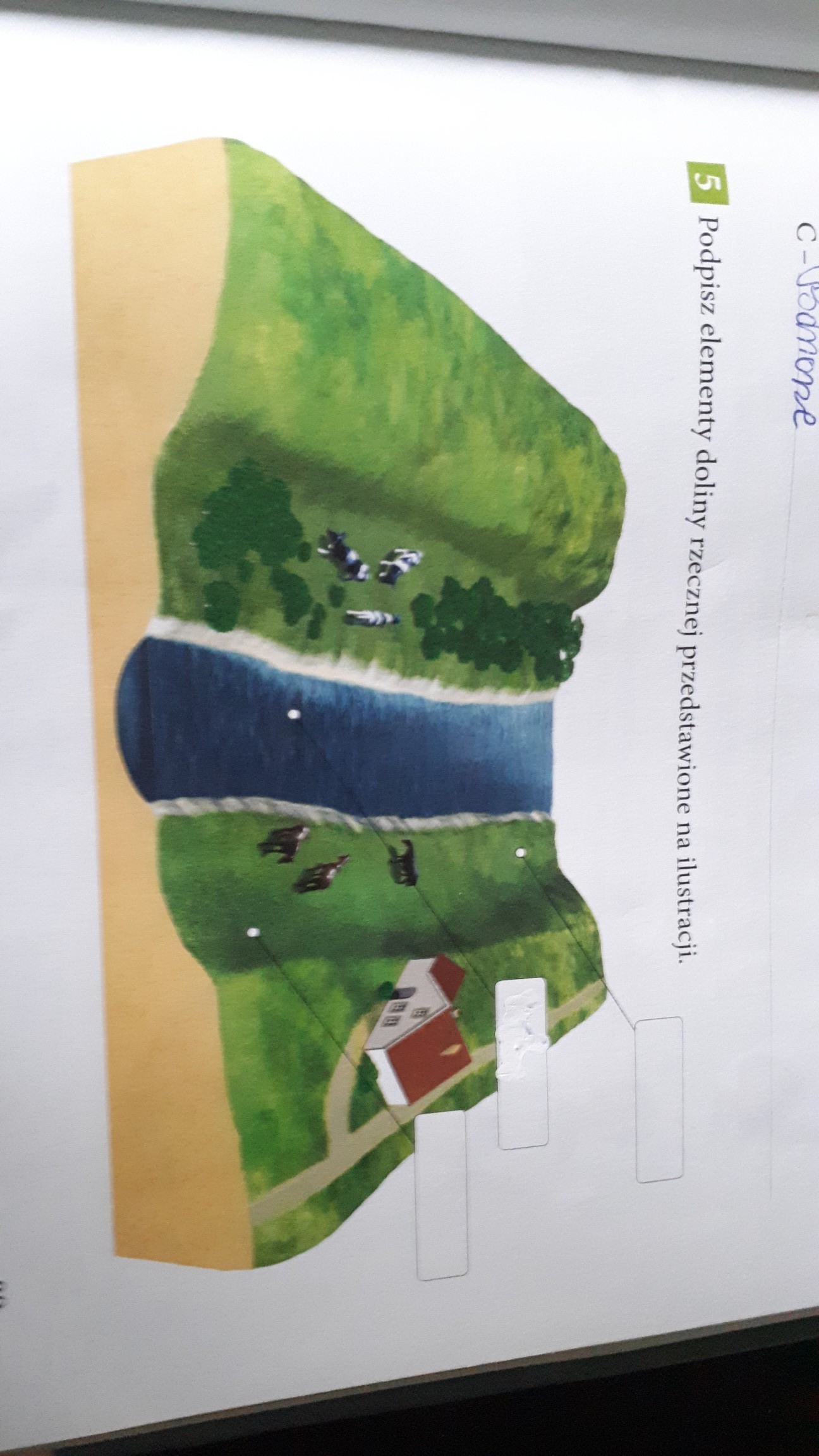Podpisz elementy doliny rzecznej przedstawione na ilustracji. Brainly.pl