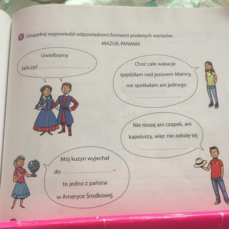 Uzupełnij wypowiedzi odpowiednimi formami podanych wyrazów. MAZUR