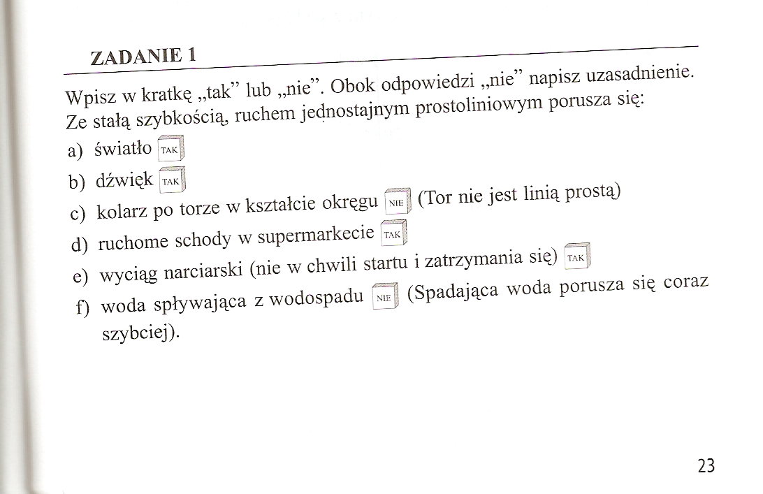 Potrzebuje 10 zadań z fizyki, z działu kinematyka (gimnazjum), mogą być