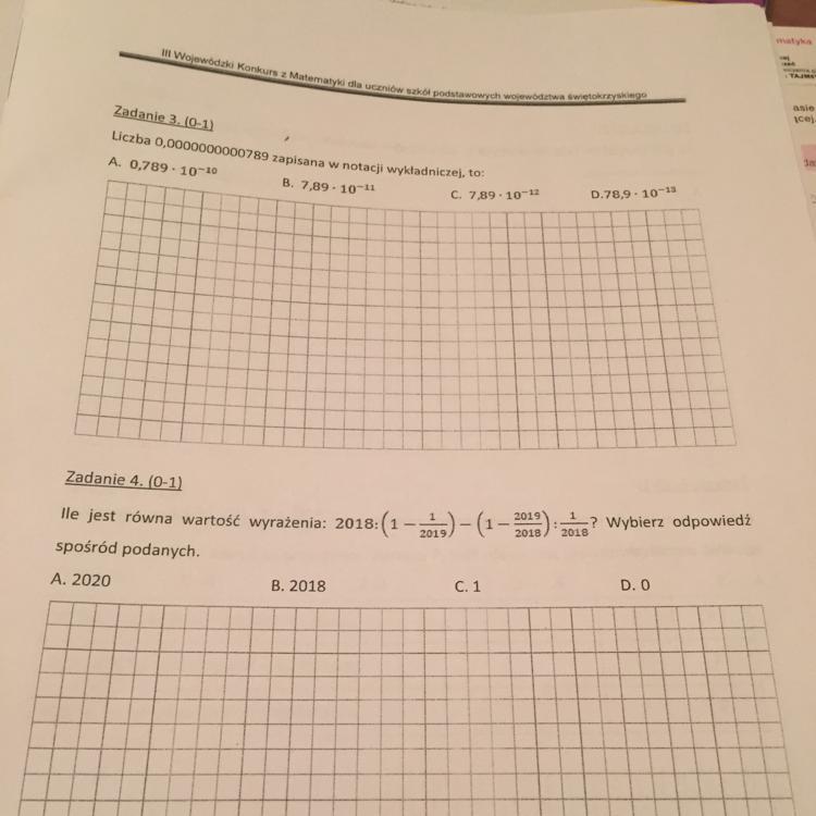 Zad 3,4 matematyka klasa 8 Brainly.pl