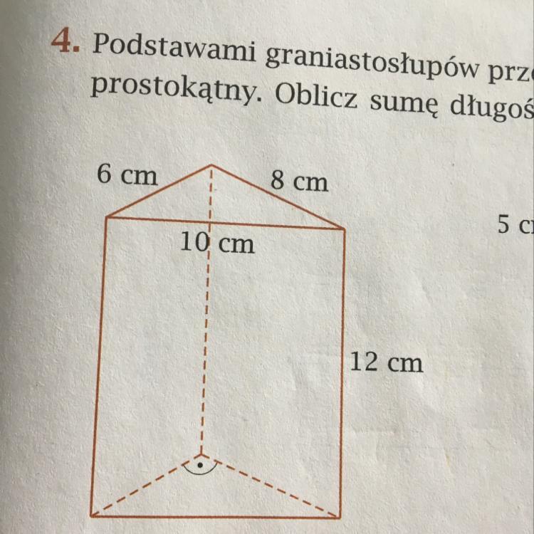 Oblicz Pola Powierzchni Graniastosłupów Prawidłowych Przedstawionych Na