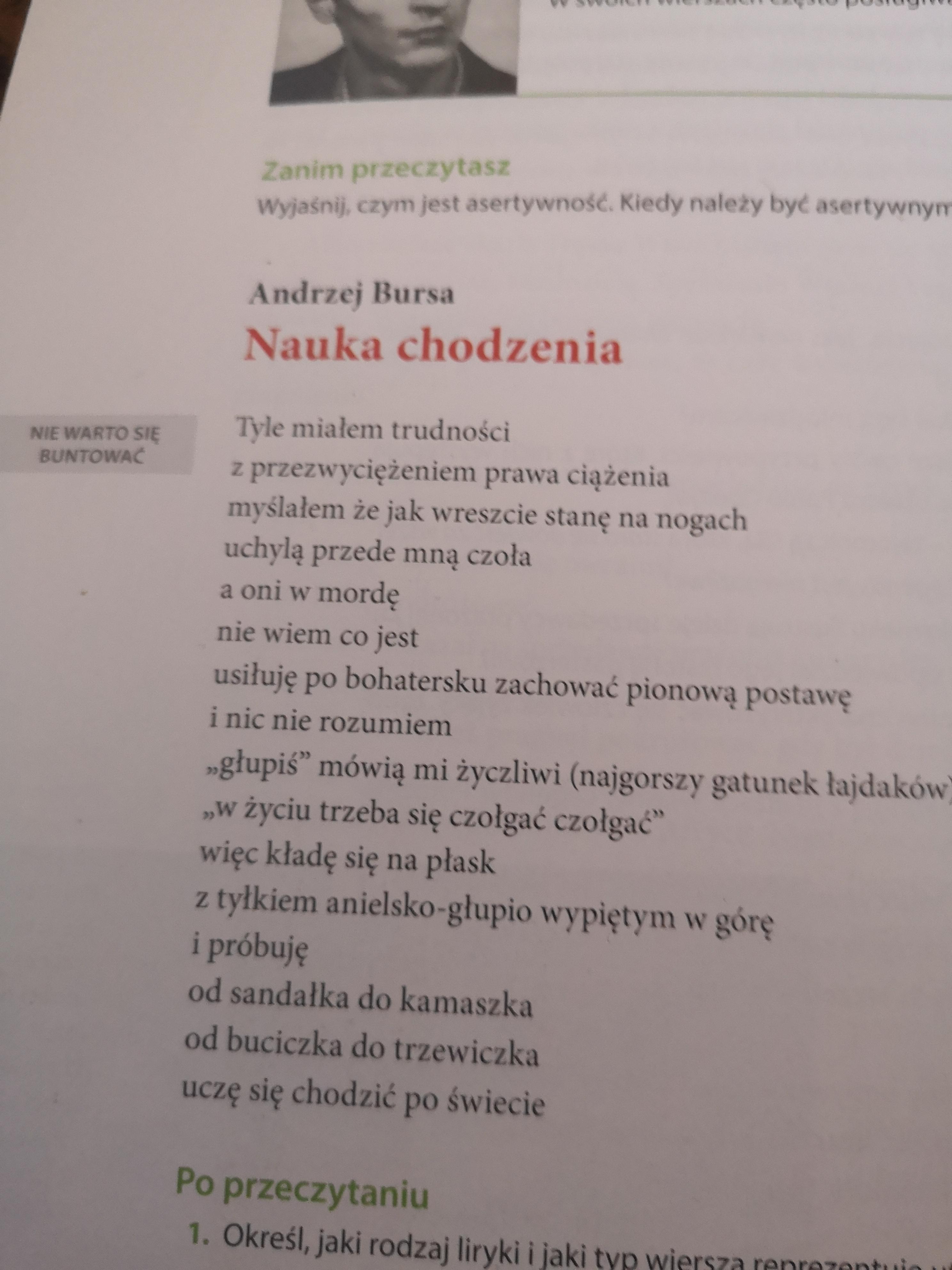Scharakteryzuj osobę mówiącą w wierszu Brainly.pl