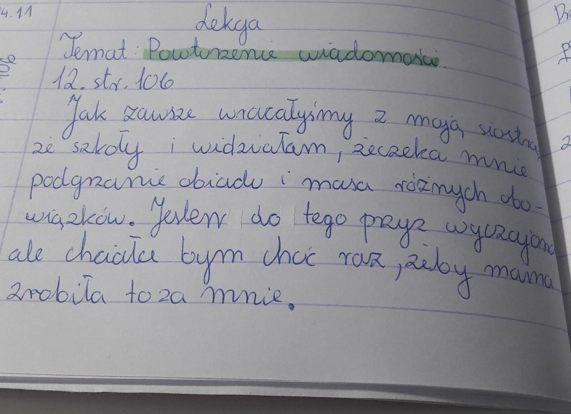 wyobraź sobie żę jestes jedną z postaci występujących we fragmencie