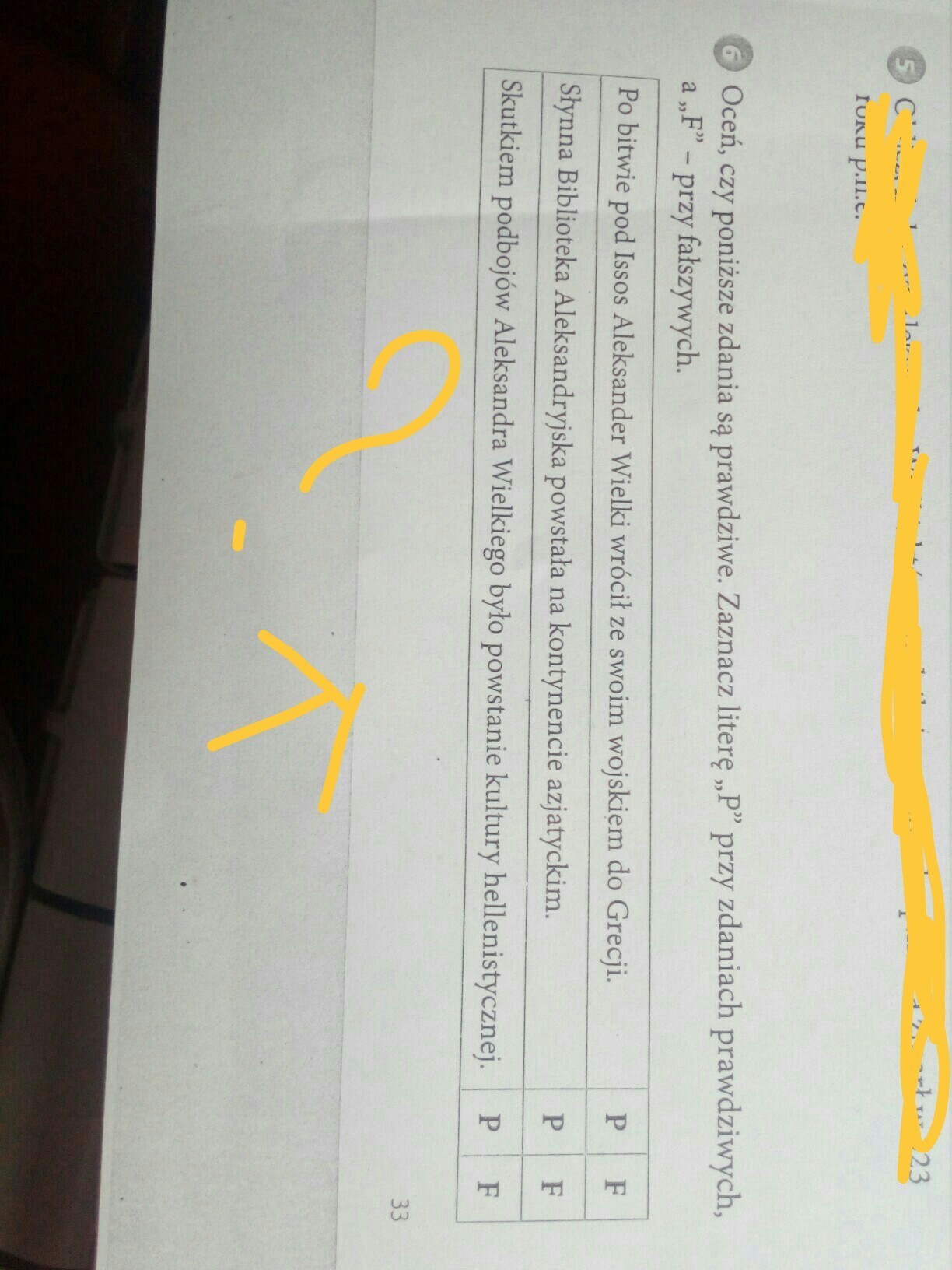 Oceń czy poniższe zdania są prawdziwe Zaznacz literę p przy zdaniach