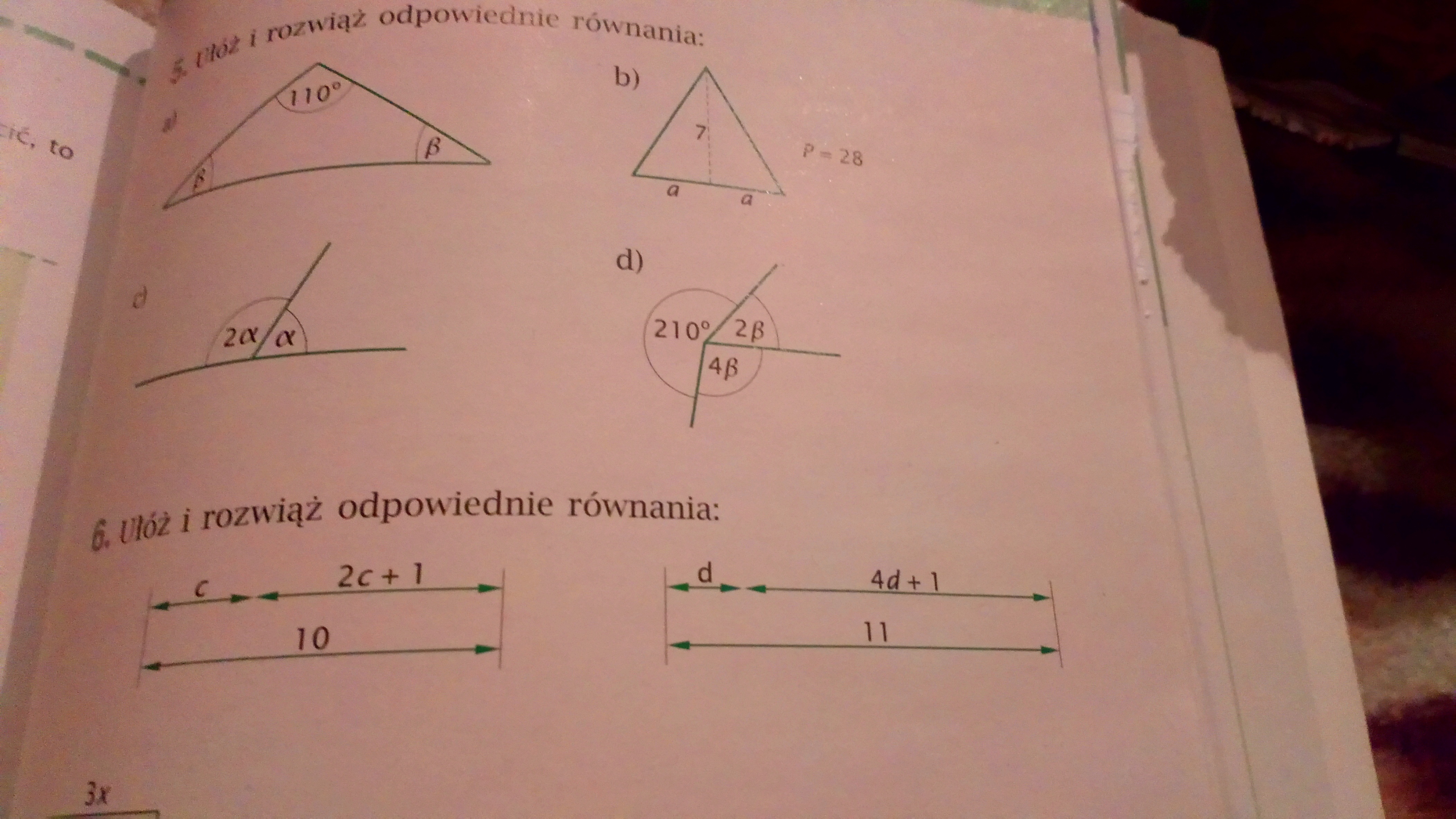 Ułóż i rozwiąż odpowiednie równania zadanie 6,5 Brainly.pl