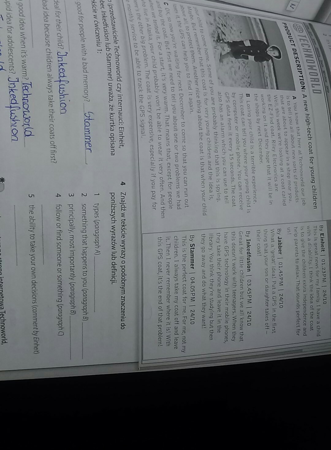 znajdź w tekście wyrazy o podobnym znaczeniu do poniższych definicji Brainly.pl