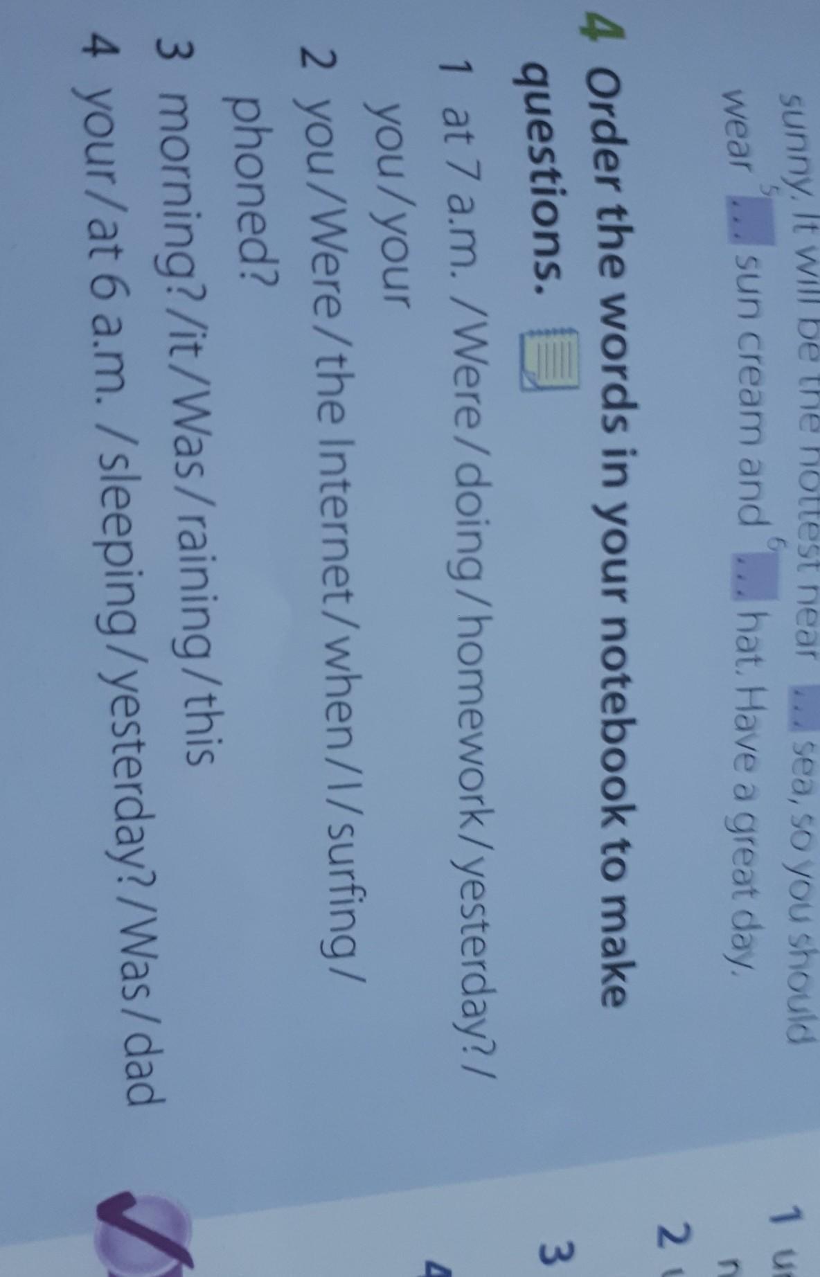 Order the words in your notebook To make questions Brainly.pl