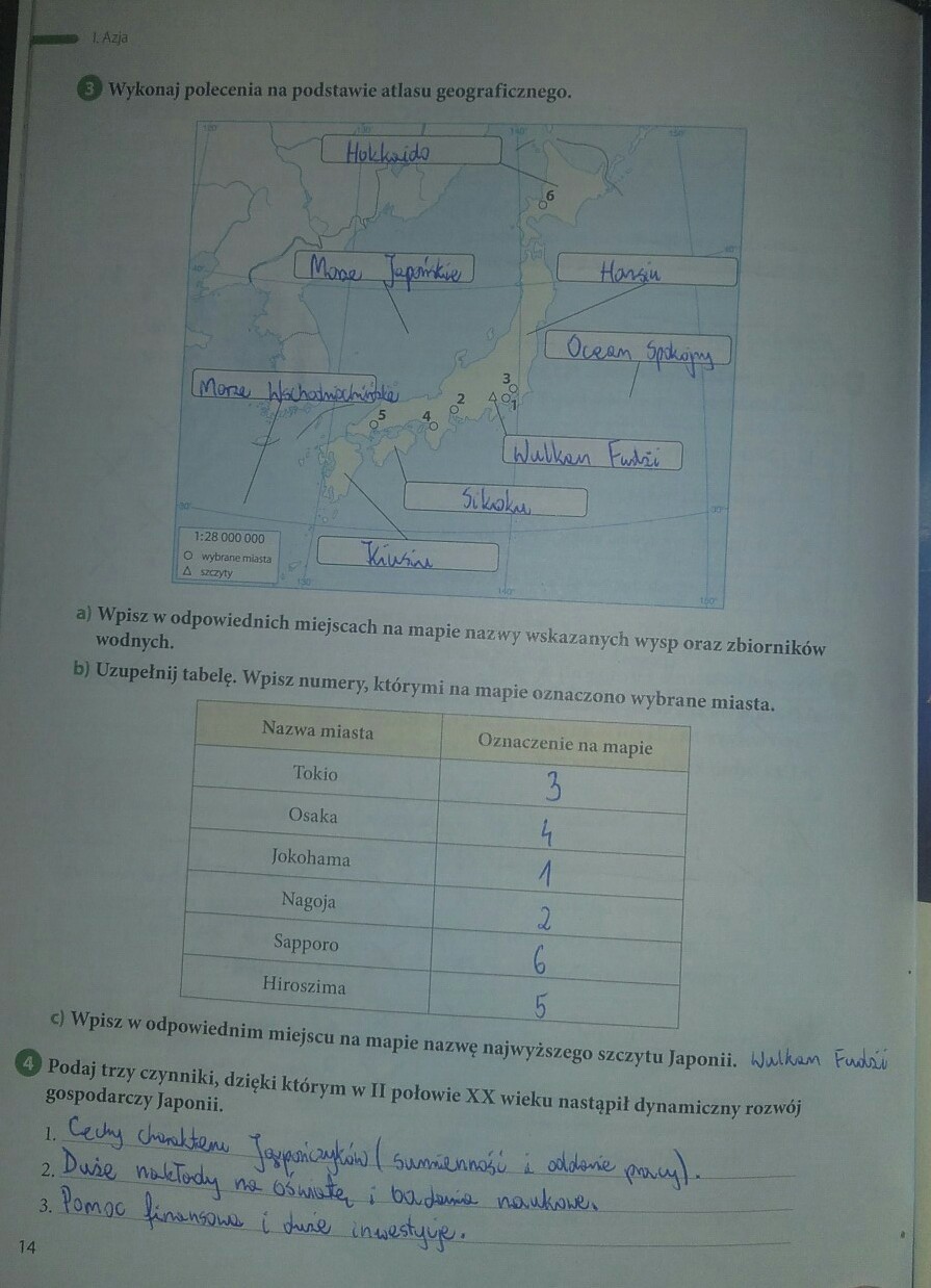 Pomóżcie na jutro Wykonaj polecenia na podstawie atlasu geograficznego