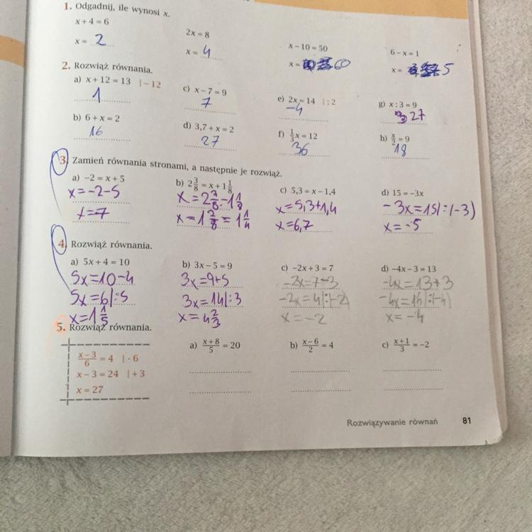 Matematyka z + kl. 7 ćwiczenia. Str. 81 zad. 5 Brainly.pl