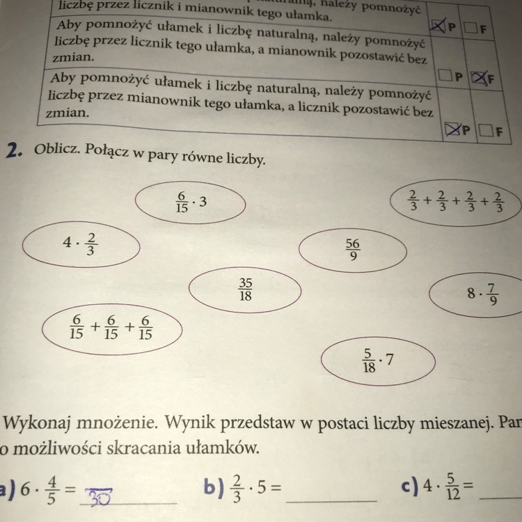 oblicz. połącz w pary równe liczby (zad 2) NA JUTRO Brainly.pl
