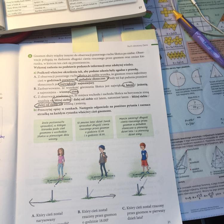 Ruch obrotowy Ziemi 3 Gnomon służy między innymi do obserwacji