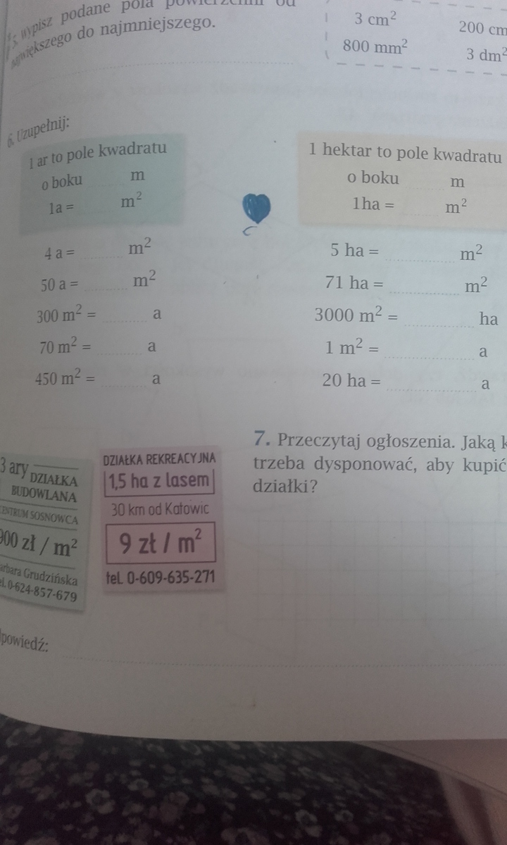 6. uzupełnij 7. przeczytaj ogłoszenia. jaką kwota trzeba dysponować