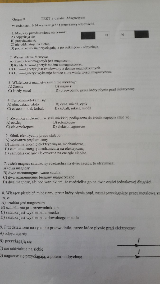 Zadania zamknięte z fizyki pomożecie? Wszystkie zadania są