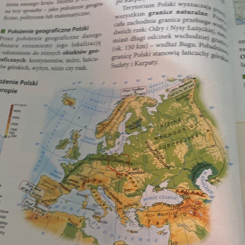 Zadanie do samodzielnego wykonania Na podstawie mapy zamieszczonej na