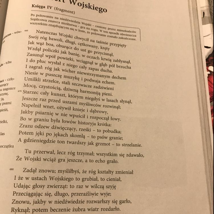 Dlaczego wojski zagrał na rogu Polowanie pan Tadeusz Proszę szybka