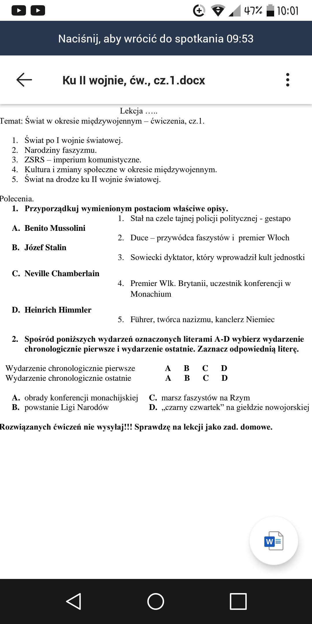 Prosze o pomoc . potrzebuje tego zadania na teraz 1.Przyporządkuj