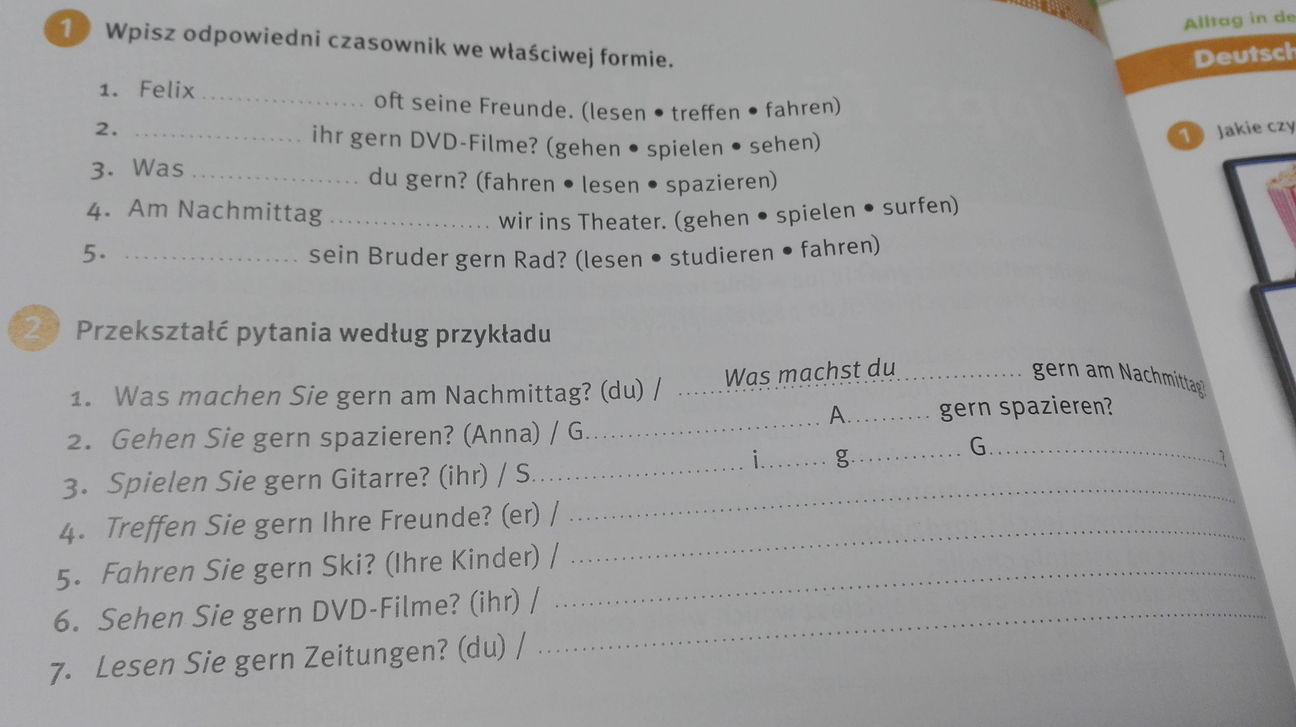 Niemiecki str 52 zeszyt ćwiczeń do jezyka niemieckiego dla liceów i