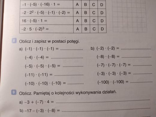 oblicz i zapisz w postaci potęgi Brainly.pl