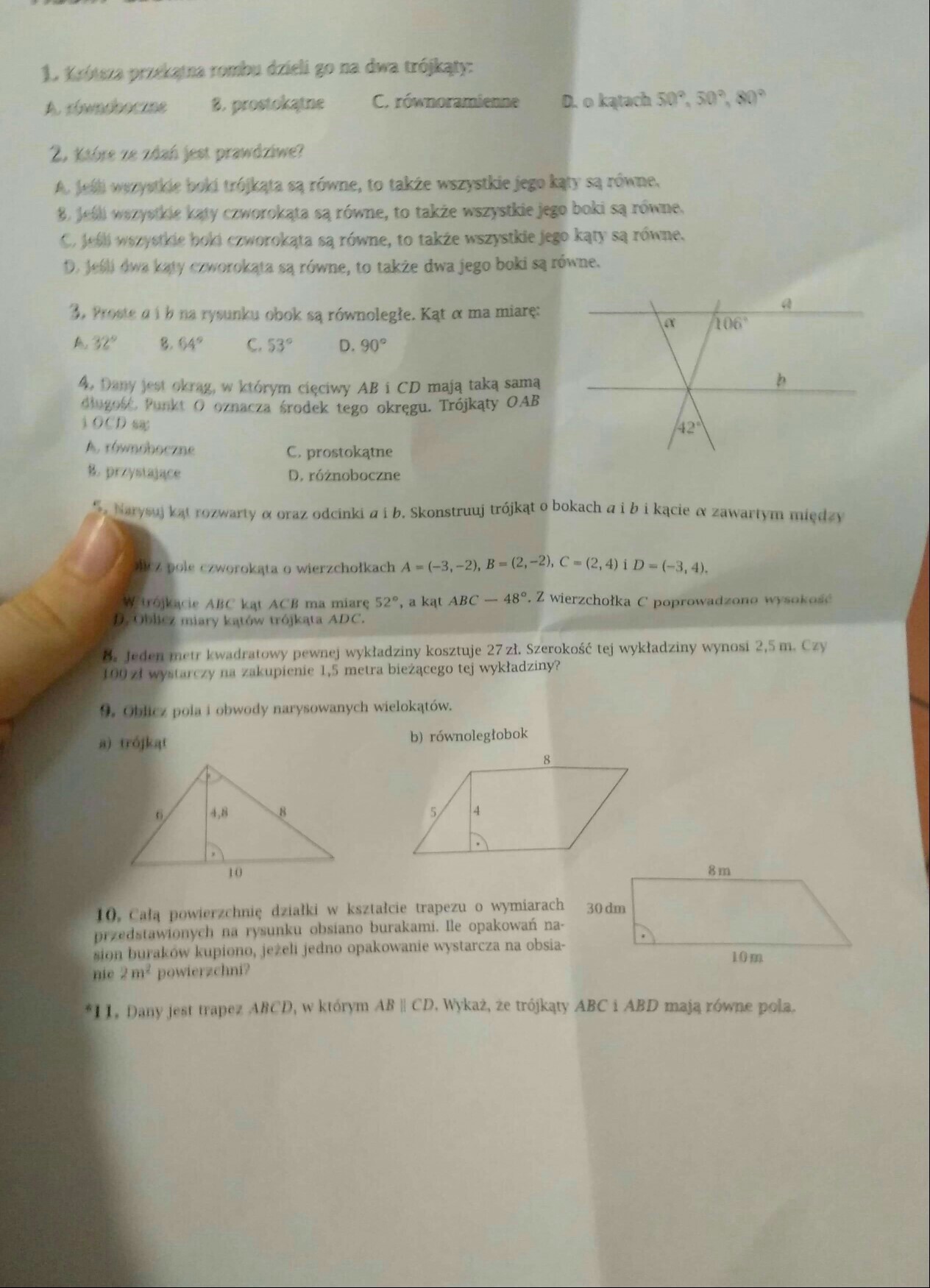 Figury Geometryczne Czworokty Rysunki HD