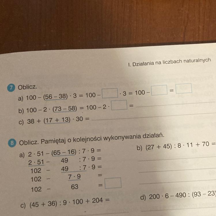 Oblicz. matematyka zadanie 7 str 33 kl.4 Brainly.pl