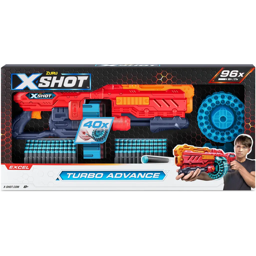 XShot Excel Turbo Advance Blaster with Darts Playpolis